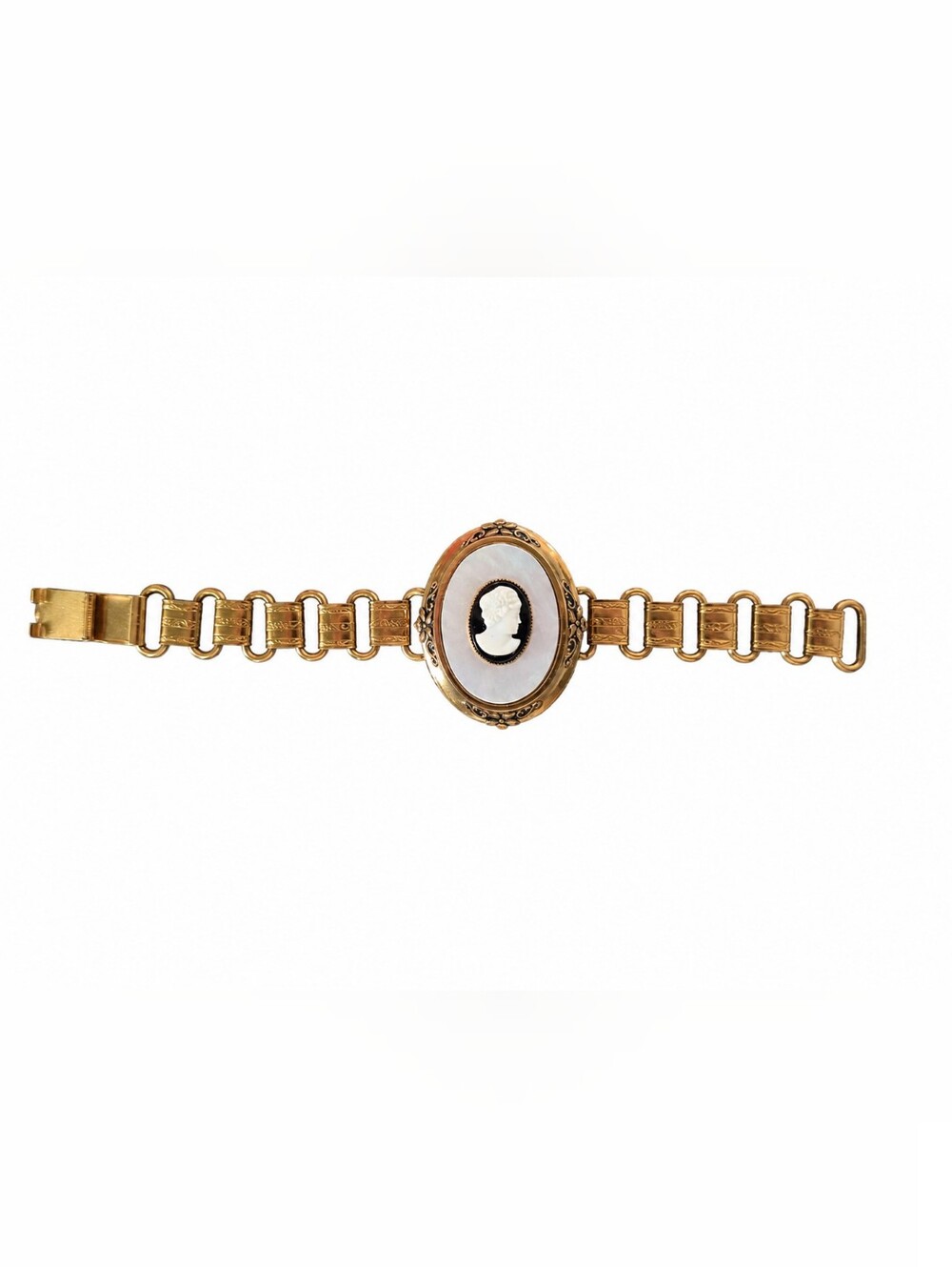 1940 Coro Vintage Cameo Link Bracelet